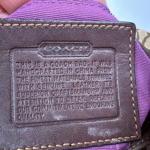 COACH Vintage Y2K Signature Mini Satchel Handbag Shoulder Bag Jacquard - Picture 11 of 11